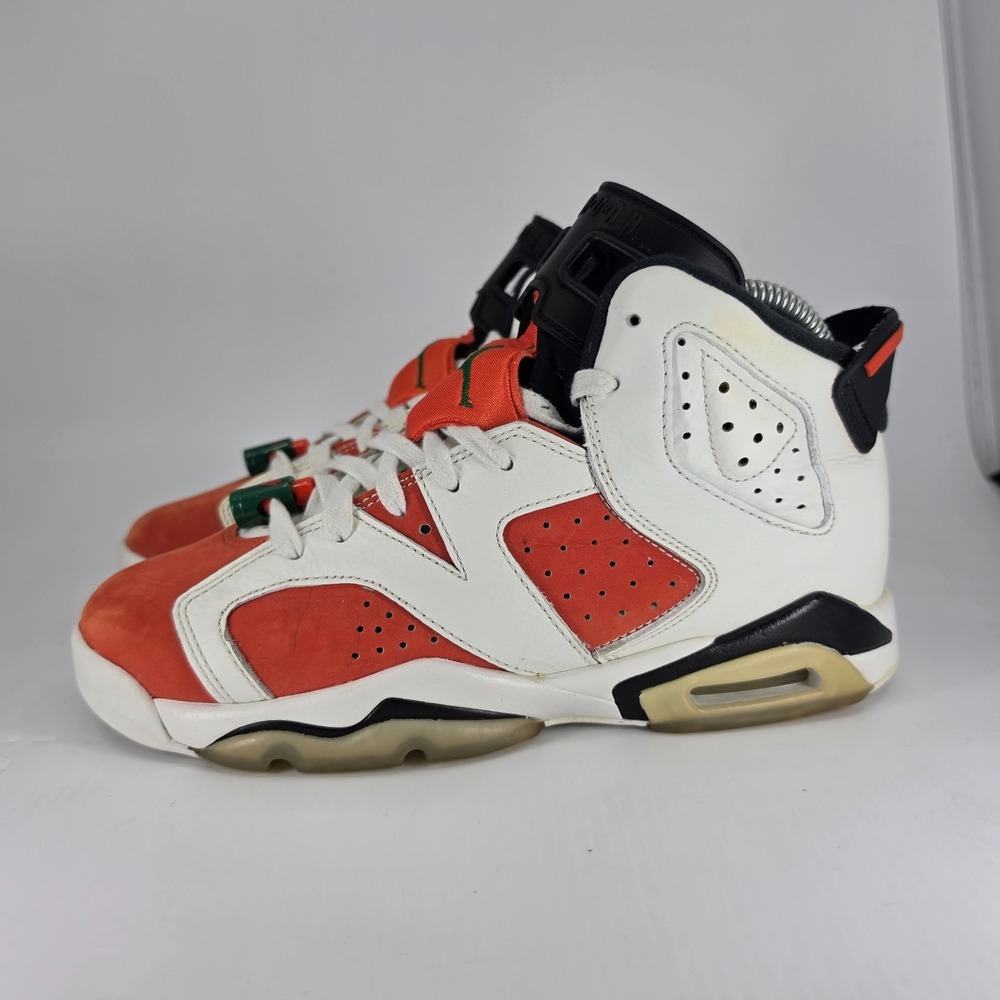 Jordan 6 Retro Kids Size 5.5Y Orange White Gatorade Like Mike White 384665-145